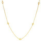 (LD) Collar con diamantes de laboratorio en oro amarillo 14kt. 43CM D-0.57Cts.