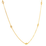 (LD) Collar con diamantes de laboratorio en oro amarillo 14kt. 43CM D-0.57Cts.