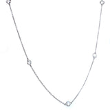 (LD) Collar con diamantes de laboratorio en oro blanco 14kt. 43CM D-0.93Cts.