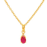 Juego de rubíes con diamantes en plata 925 (con baño en oro amarillo)