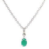 Juego de esmeralda con diamantes en plata 925.