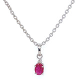 Juego de rubíes con diamantes en plata 925