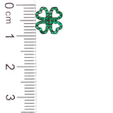 Aretes de esmeraldas en oro blanco 14kt.