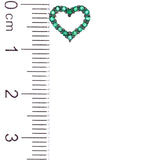 Aretes de esmeraldas en oro blanco 14kt.