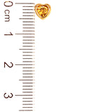 Aretes de citrino en oro amarillo 14kt.