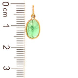 Dije de esmeralda en oro amarillo 14kt.