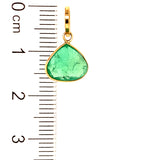 Dije de esmeralda en oro amarillo 14kt.