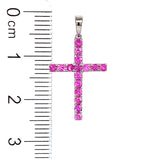 Dije de rubí en oro blanco 14kt.