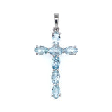 Dije de aguamarina en oro blanco 18kt.