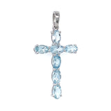 Dije de aguamarina en oro blanco 18kt.