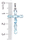 Dije de aguamarina en oro blanco 18kt.