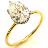 (LD) Anillo con diamantes de laboratorio en oro amarillo 14kt. D-2.12Cts.