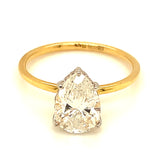 (LD) Anillo con diamantes de laboratorio en oro amarillo 14kt. D-2.12Cts.