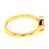 (LD) Anillo con diamante de laboratorio en oro amarillo 14kt. D-0.57Cts.