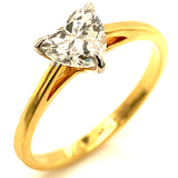 (LD) Anillo con diamante de laboratorio en oro amarillo 14kt. D-0.95Cts.