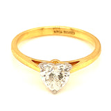 (LD) Anillo con diamante de laboratorio en oro amarillo 14kt. D-0.95Cts.