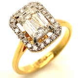 (LD) Anillo con diamantes de laboratorio en oro amarillo 14kt. D-1.58Cts.