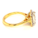 (LD) Anillo con diamantes de laboratorio en oro amarillo 14kt. D-1.58Cts.