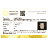 (LD) Anillo con diamantes de laboratorio en oro amarillo 14kt. D-1.58Cts.