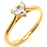 (LD) Anillo con diamante de laboratorio en oro amarillo 14kt. D-0.50Cts.