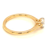 (LD) Anillo con diamante de laboratorio en oro amarillo 14kt. D-0.50Cts.