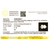 (LD) Anillo con diamantes de laboratorio en oro amarillo 14kt. D-2.14Cts.