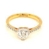 (LD) Anillo con diamantes de laboratorio en oro amarillo 14kt. D-0.80Cts.
