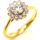 (LD) Anillo con diamantes de laboratorio en oro amarillo 14kt. D-0.70Cts.