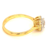 (LD) Anillo con diamantes de laboratorio en oro amarillo 14kt. D-0.70Cts.