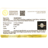 (LD) Anillo con diamantes de laboratorio en oro amarillo 14kt. D-0.70Cts.