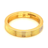 (LD) Banda para caballero con diamantes en oro amarillo 14kt. D-0.16CTS.