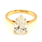 (LD) Anillo con diamante de laboratorio en oro amarillo 14kt. D-2.25Cts.