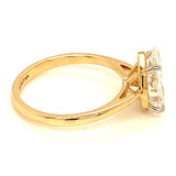 (LD) Anillo con diamante de laboratorio en oro amarillo 14kt. D-2.25Cts.