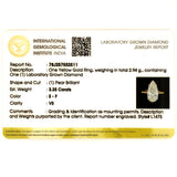 (LD) Anillo con diamante de laboratorio en oro amarillo 14kt. D-2.25Cts.