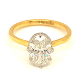 (LD) Anillo con diamante de laboratorio en oro amarillo 14kt. D-1.95Cts.