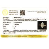 (LD) Anillo con diamante de laboratorio en oro amarillo 14kt. D-1.95Cts.