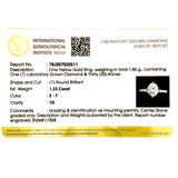 (LD) Anillo con diamantes de laboratorio en oro amarillo 14kt. D-1.33Cts.