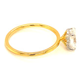 (LD) Anillo con diamantes de laboratorio en oro amarillo 14kt. D-1.51Cts.