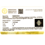 (LD) Anillo con diamantes de laboratorio en oro amarillo 14kt. D-1.42Cts.