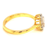 (LD) Anillo con diamantes de laboratorio en oro amarillo 14kt. D-0.54Cts.