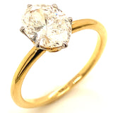 (LD) Anillo con diamante de laboratorio en oro amarillo 14kt. D-1.45Cts.