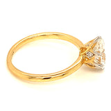 (LD) Anillo con diamante de laboratorio en oro amarillo 14kt. D-1.45Cts.