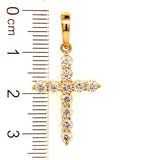 (LD) Dije (cruz) con diamantes en oro amarillo 14kt. D-1.03Cts.