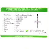 (LD) Dije (cruz) con diamantes en oro blanco 14kt. D-1.03Cts.