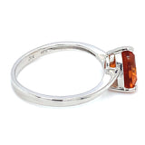 Anillo de cuarzo citrino en plata 925.