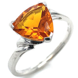 Anillo de cuarzo citrino en plata 925