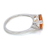 Anillo de cuarzo citrino en plata 925