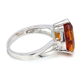 Anillo de cuarzo citrino en plata 925.