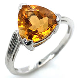 Anillo con cuarzo citrino en plata 925