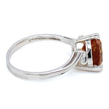 Anillo de cuarzo citrino en plata 925.